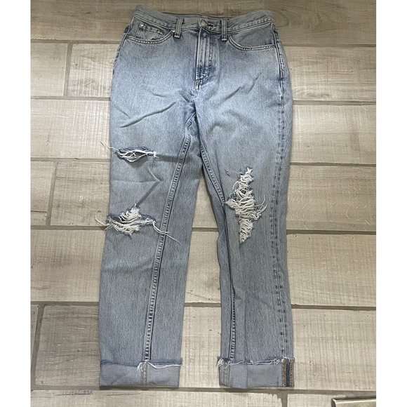 Rag &‎ Bone Jeans Womens 26 Marilyn Mid Rise Distressed Light Wash Denim - Picture 1 of 8